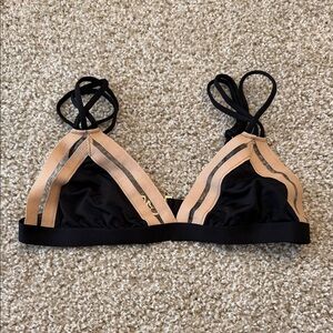 Stylish Black and Tan Women's Bralette